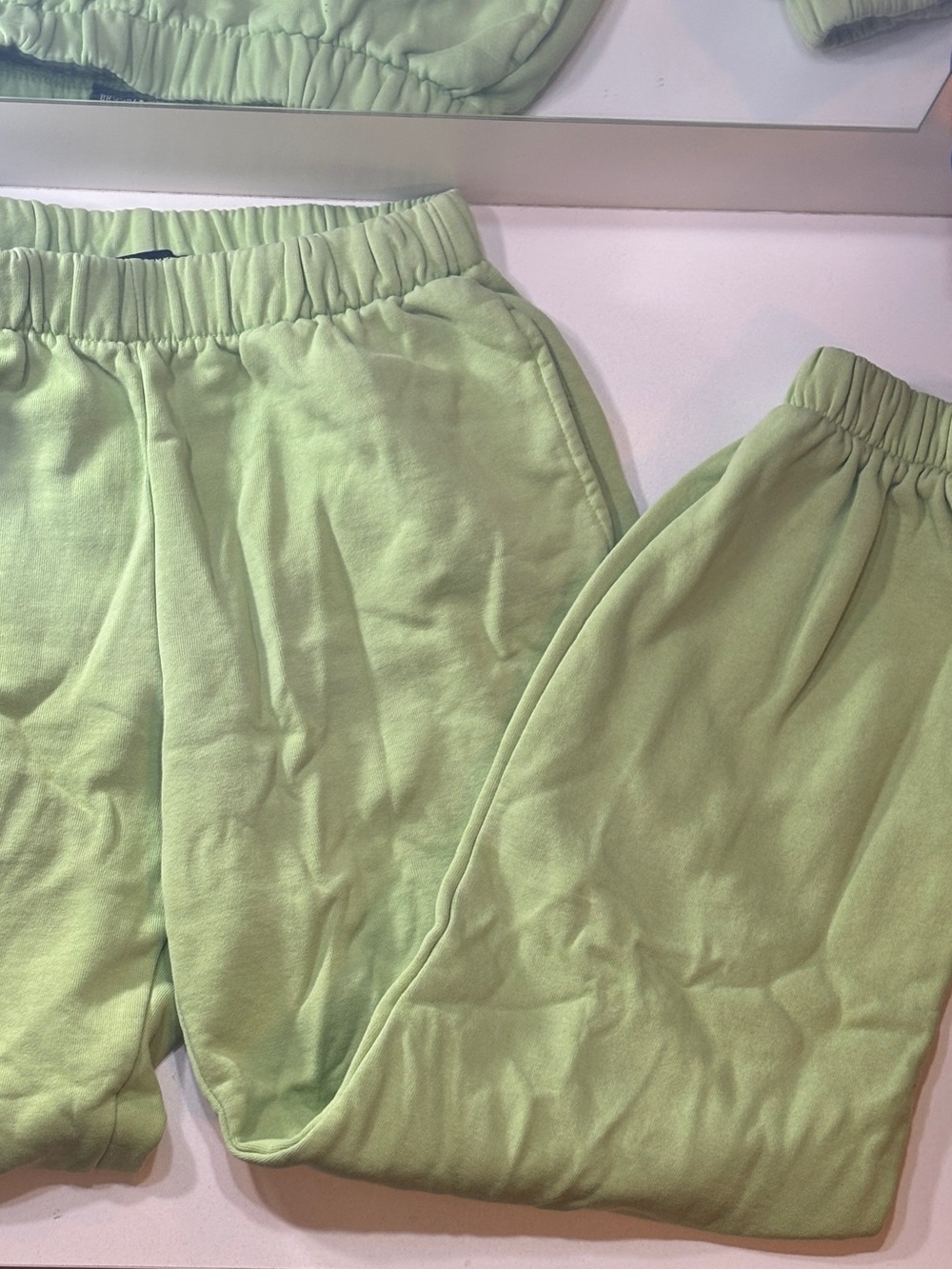 Brandy Melville Light Green Sweatpants - Elastic Waist
